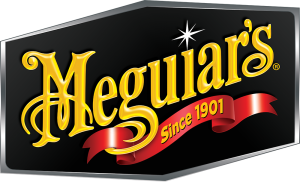 Logo oficial Meguiar's em estilo premium para a SPA Window Film Campo Grande, representando a autoridade em detalhamento automotivo fino.