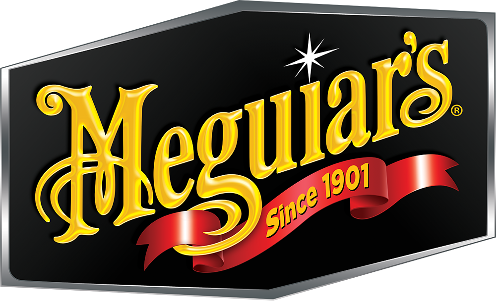 Logo oficial Meguiar's em estilo premium para a SPA Window Film Campo Grande, representando a autoridade em detalhamento automotivo fino.